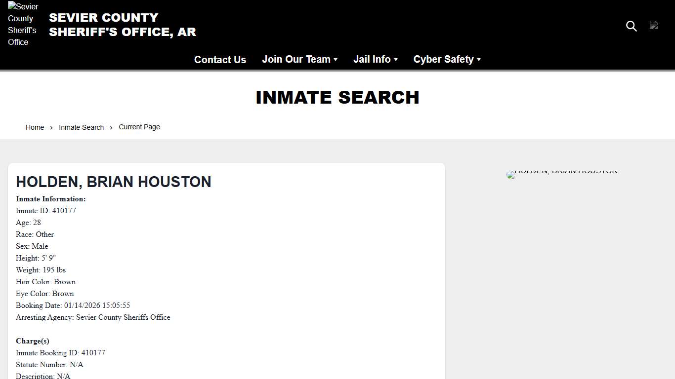 Inmate Search Sevier County Sheriff’s Office