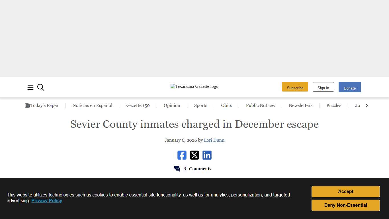 Sevier County inmates charged in December escape Texarkana Gazette